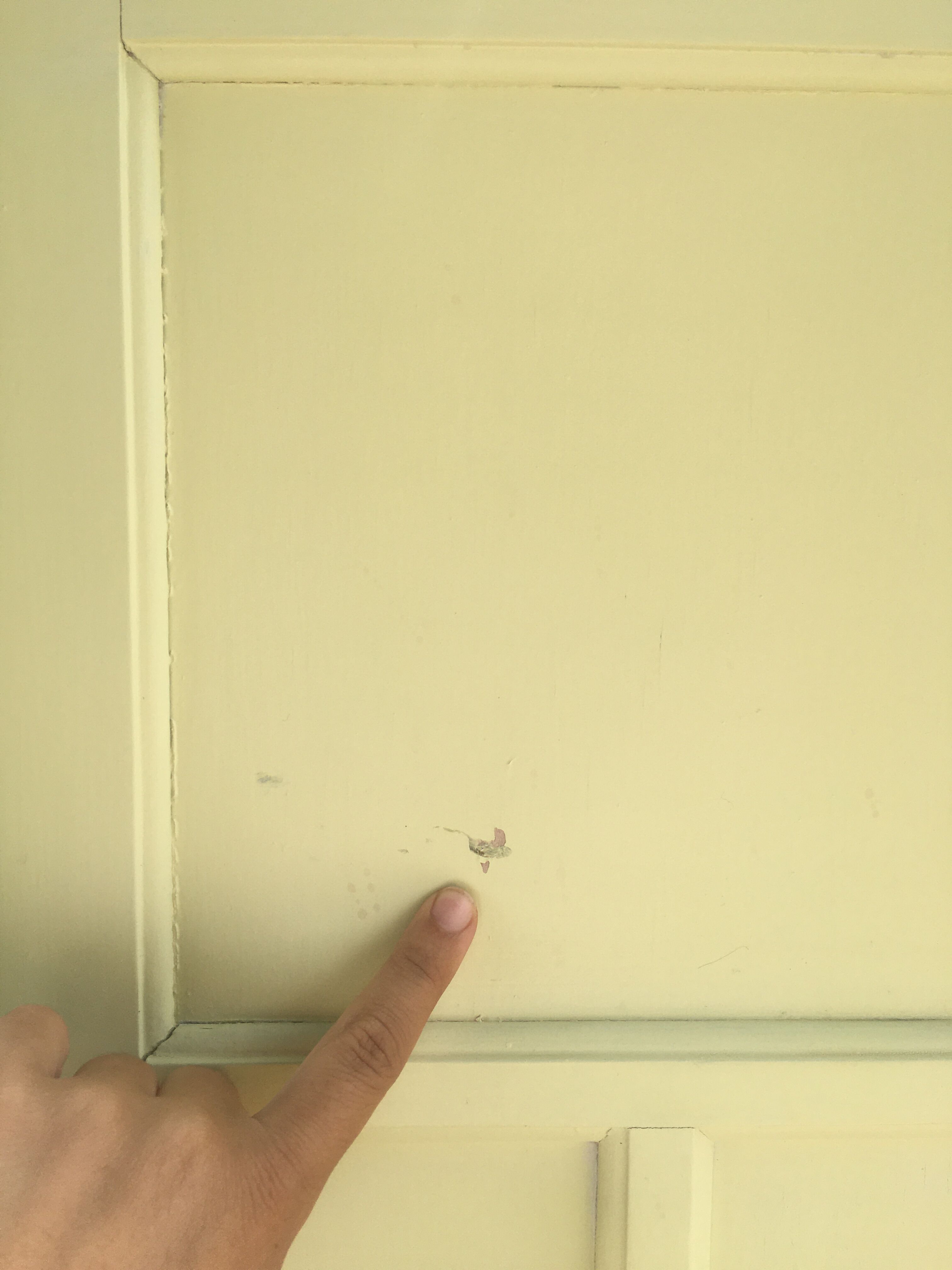 Parisian yellow wooden wardrobe