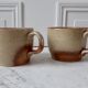 Lot de 2 mugs en grès vintage