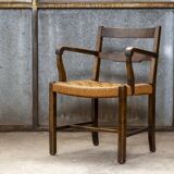 Fauteuil avec assise tissée, Danemark 1930