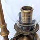 Victorian style chandelier, Brass candle holder with glass globe