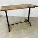 Table de bistrot pied fonte plateau bois
