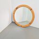 Scandinavian Round Pine Mirror, 1970s