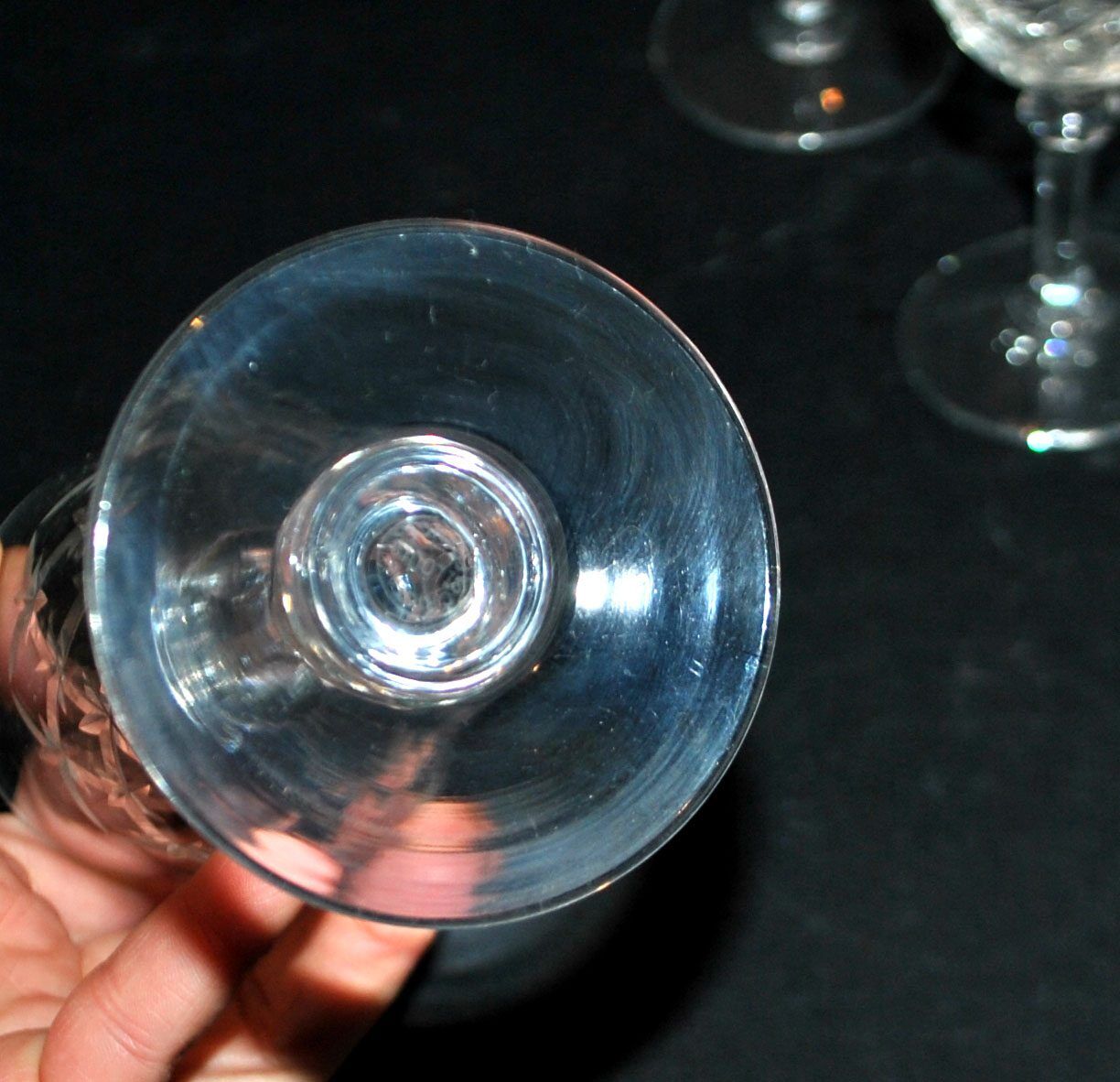 SAINT-LOUIS 10 stemmed glasses in cut crystal MASSENET Size 75