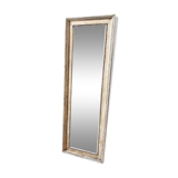 Mirror frame in patinated white painted wood