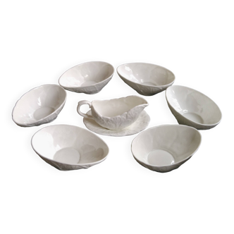 6 Countryware Bone China bowls and 1 sauce boat