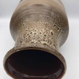 Saint clement ceramic vase with rock decoration 1950/60 38 cm