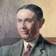 oil on canvas vintage portrait of an old man from the 20th century