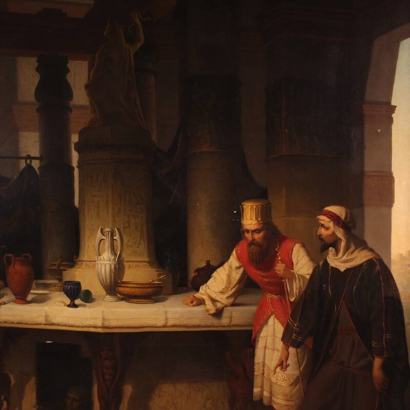 Great painting signed by Carlo De Notaris, The Prophet Daniel