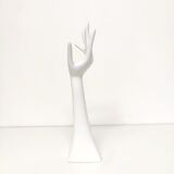Hand ring holder jewelry in white resin