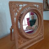 Wicker mirror