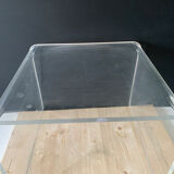 Plexiglass bedside table