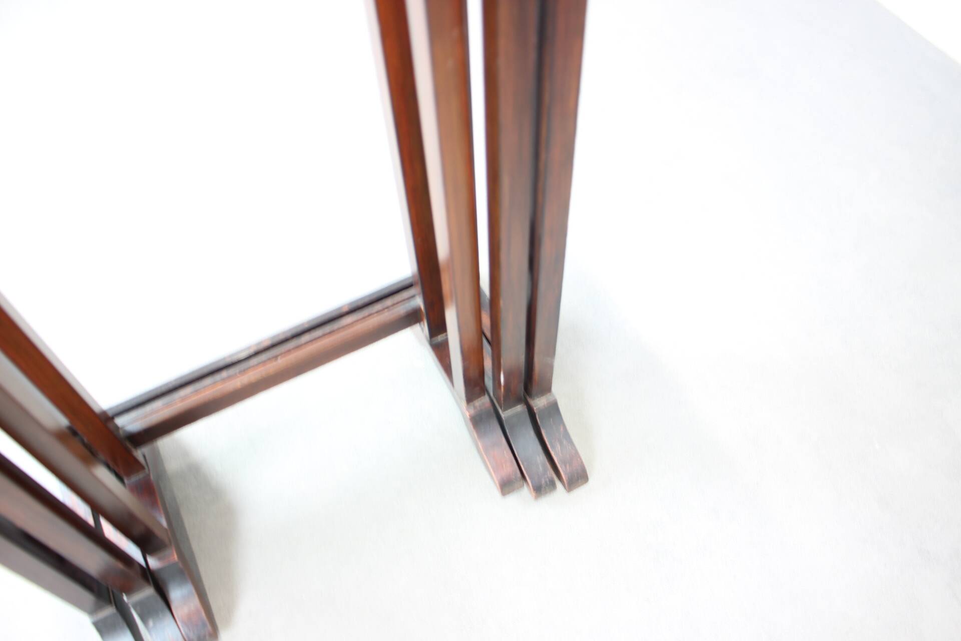 Art Deco Nesting Tables in Mahogany Veneer, 1930s, Czechoslovakia