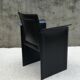 Tito Agnoli Italian black leather design chair
