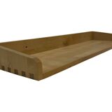 Vintage wooden wall shelve rack bookshelf in pinewood