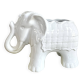 Vase cache pot éléphant en céramique