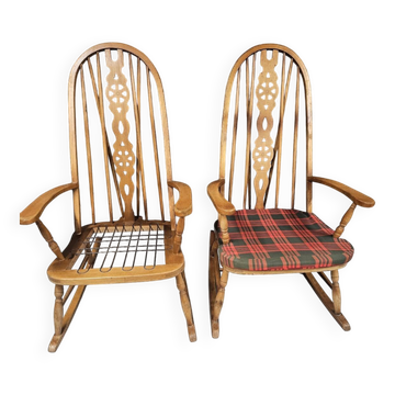 Pair of Windsor Rocking Chairs