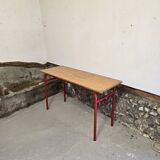 Bureau double deux places d'écolier 1970