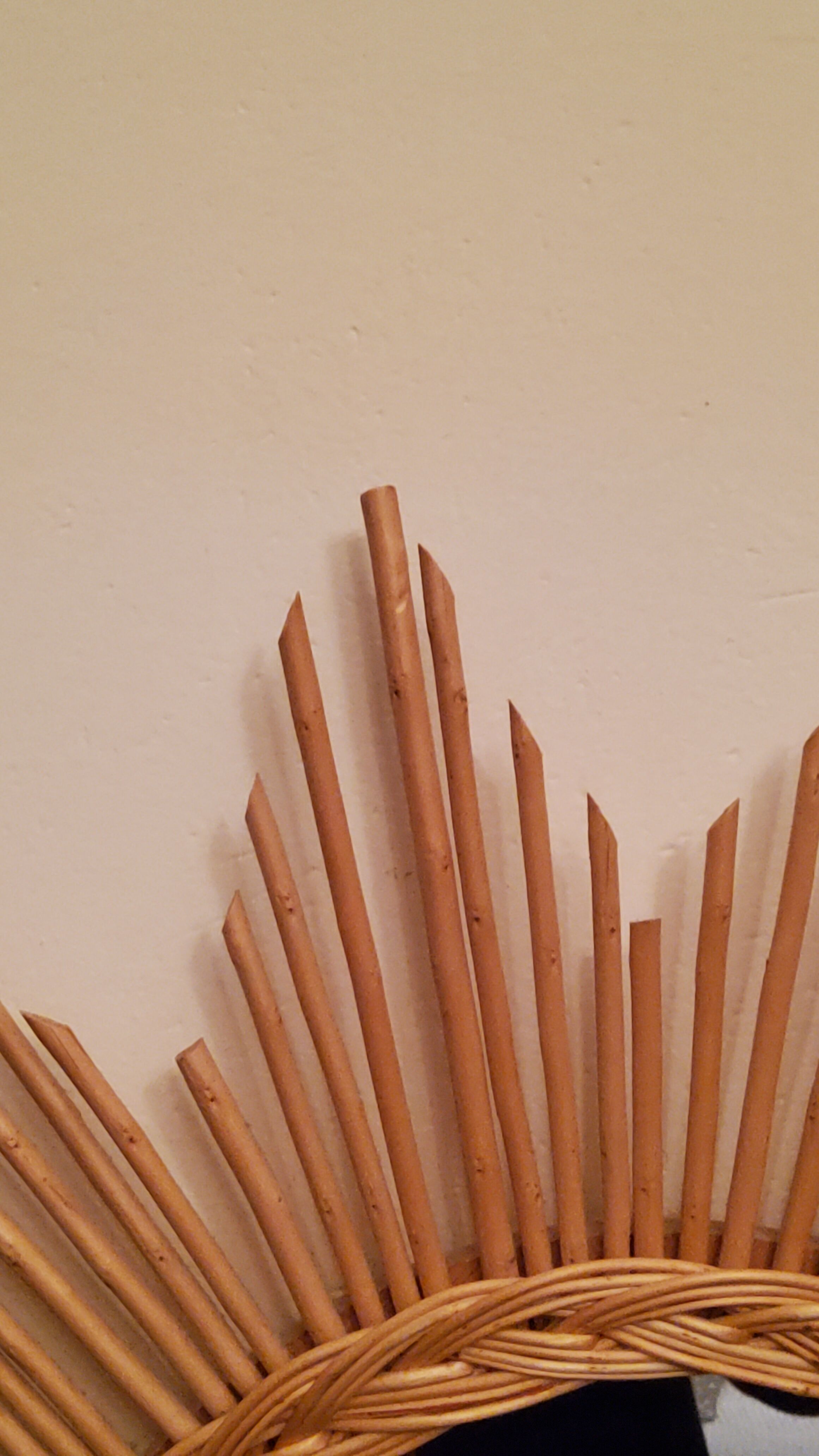 Rattan sun mirror from the 70s