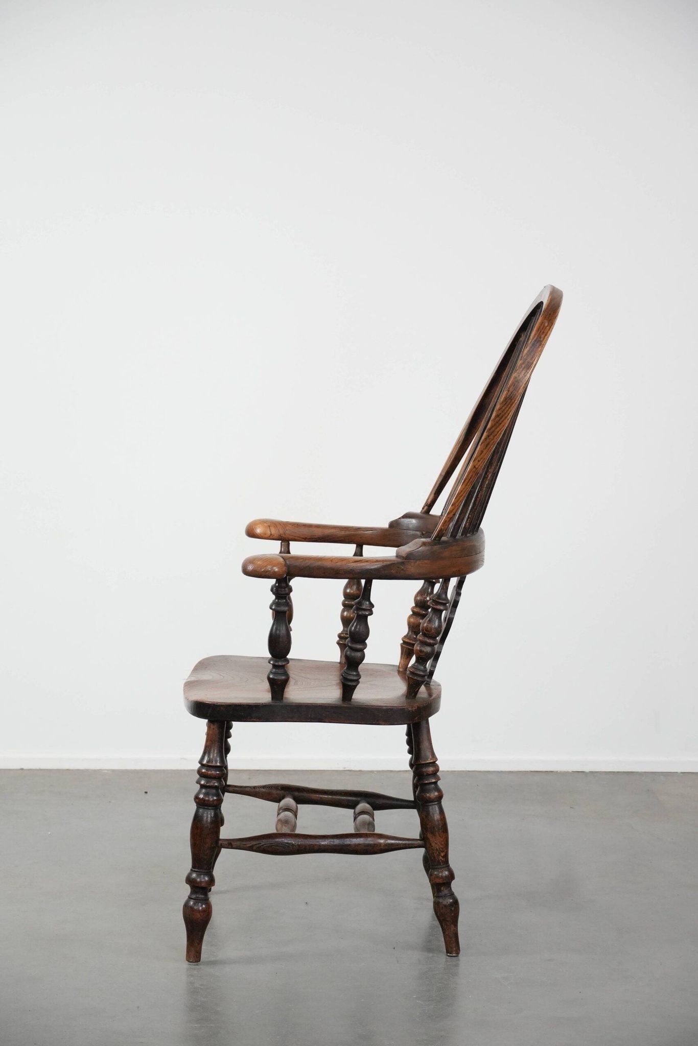 Antique English Highback Windsor Chair from the 18th Century