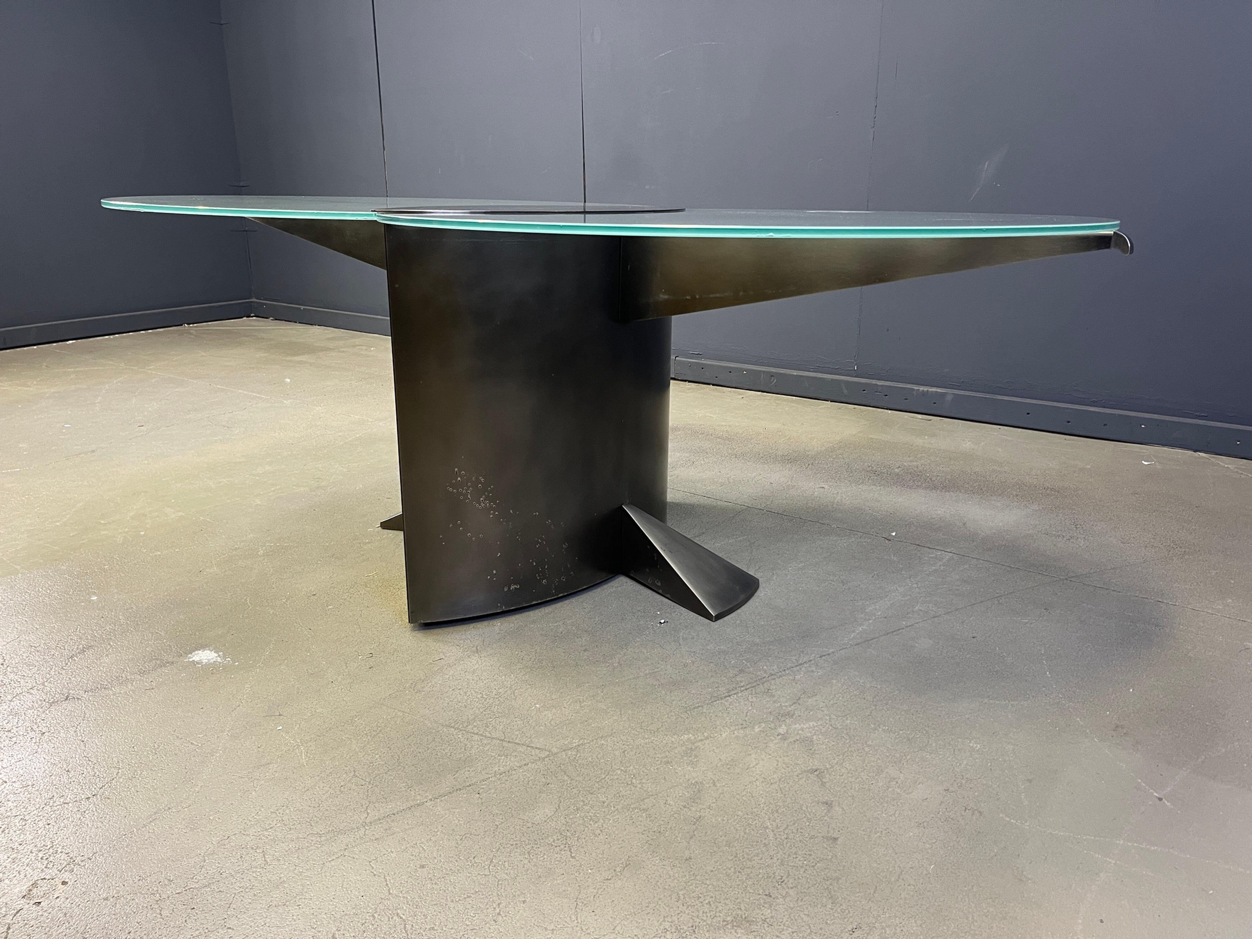 Postmodern dining table by Belgochrom, 1980s