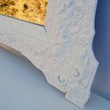 Miroir blanc en bois peint en blanc peinture craie
