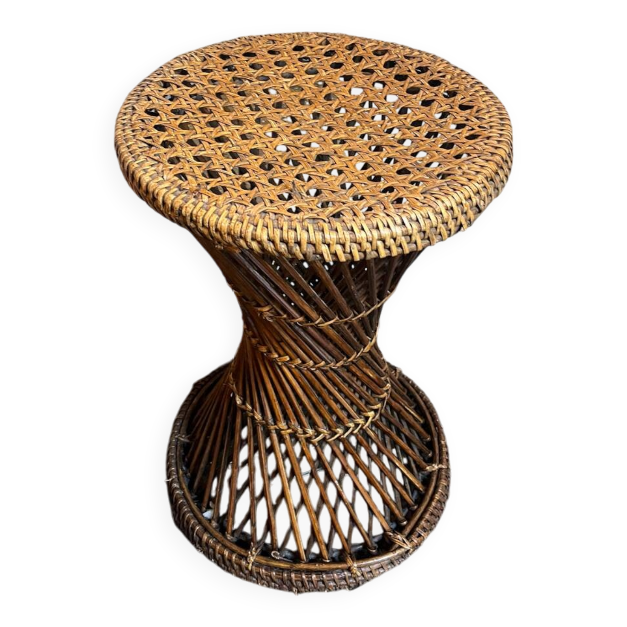 Wicker tam-tam style stool