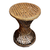 Wicker tam-tam style stool
