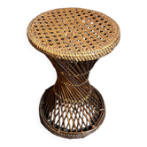 Wicker tam-tam style stool