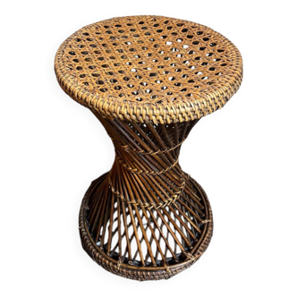 Wicker tam-tam style stool
