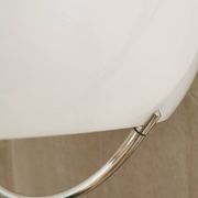 Vintage Meblo White Pendant Lamp: 1970s Italian Space Age Lighting