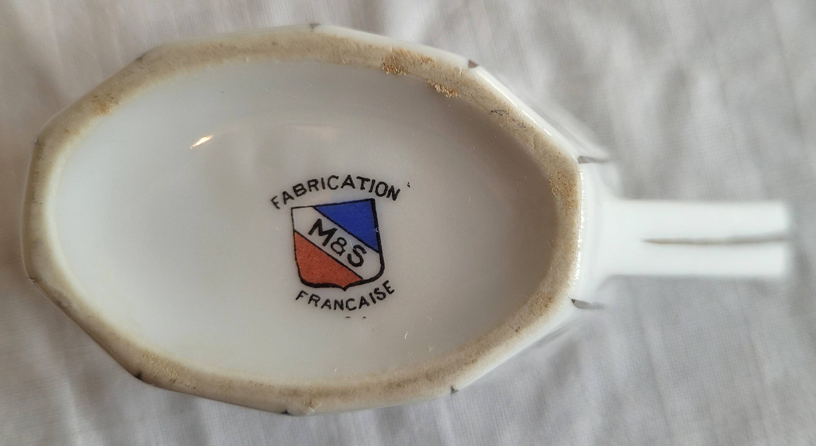 Old milk jug M S Limoges paste