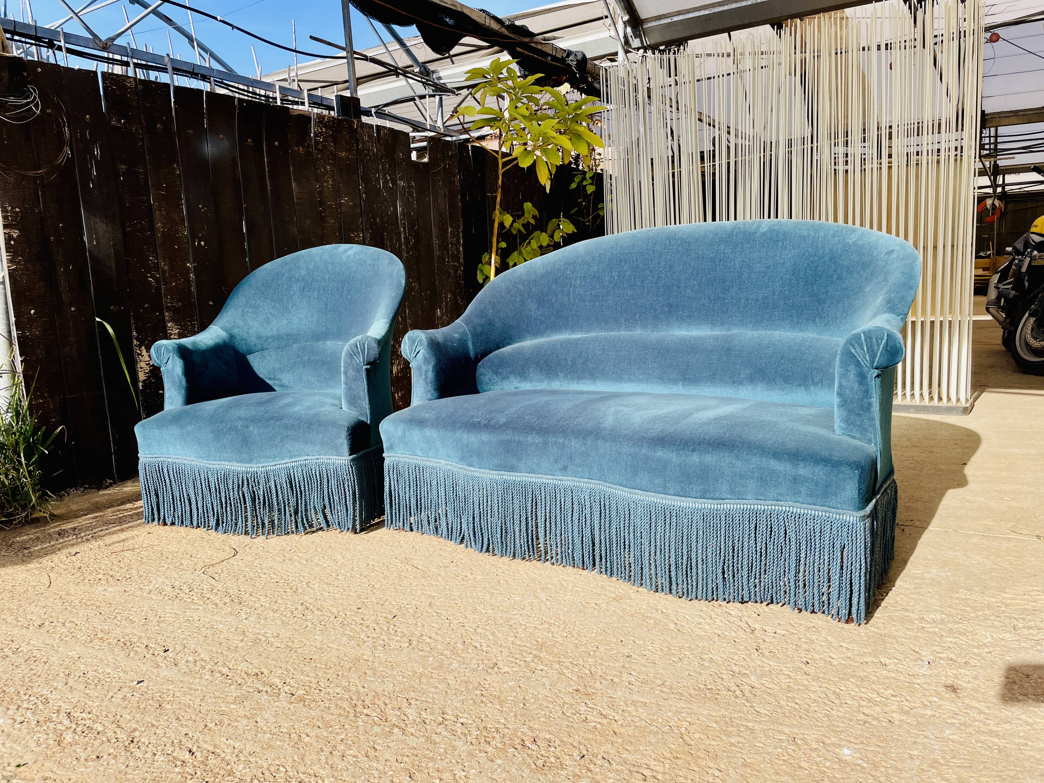 Bench and toad armchair