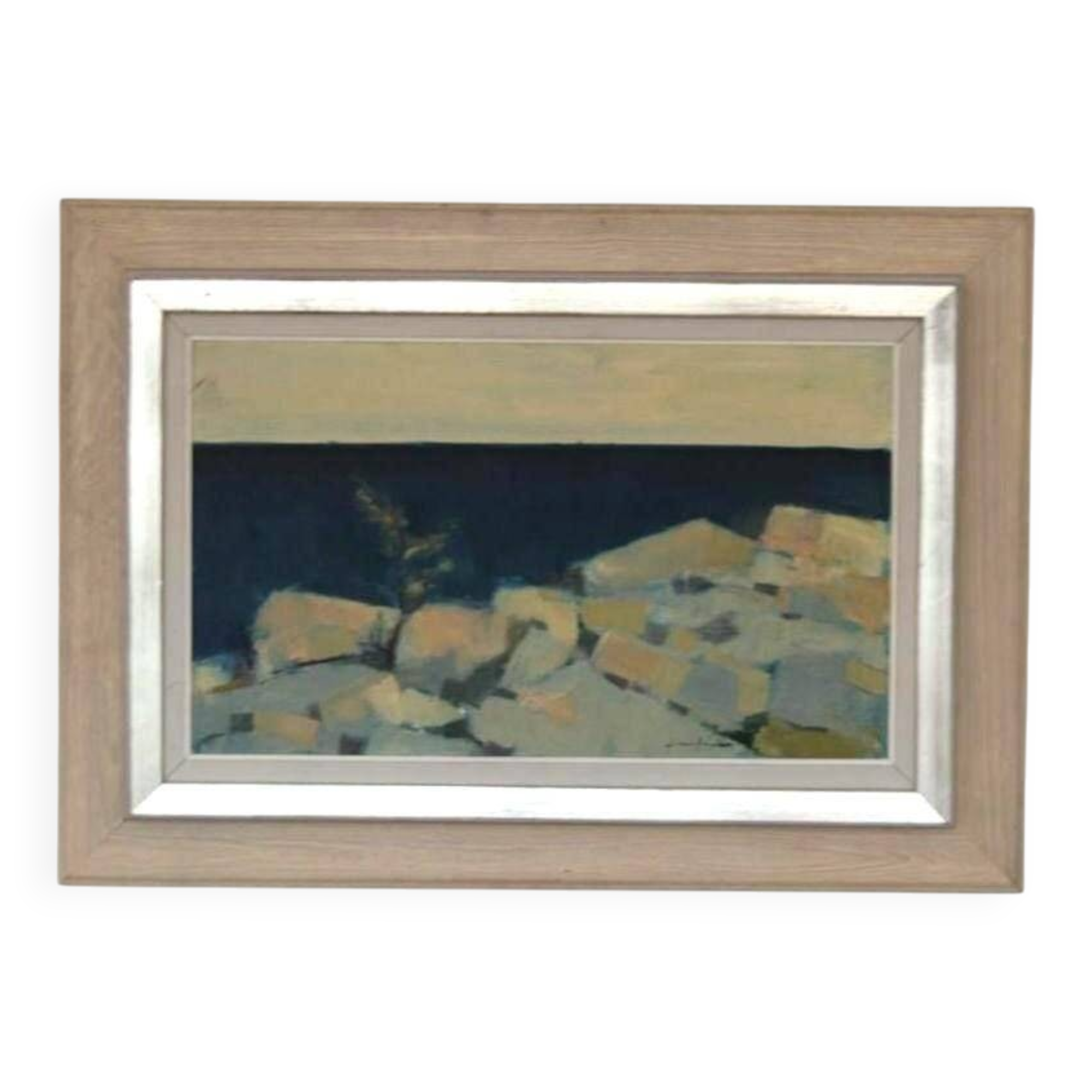 Swedish Oil on Canvas – “Coastal Landscape” by Arne Aspelin