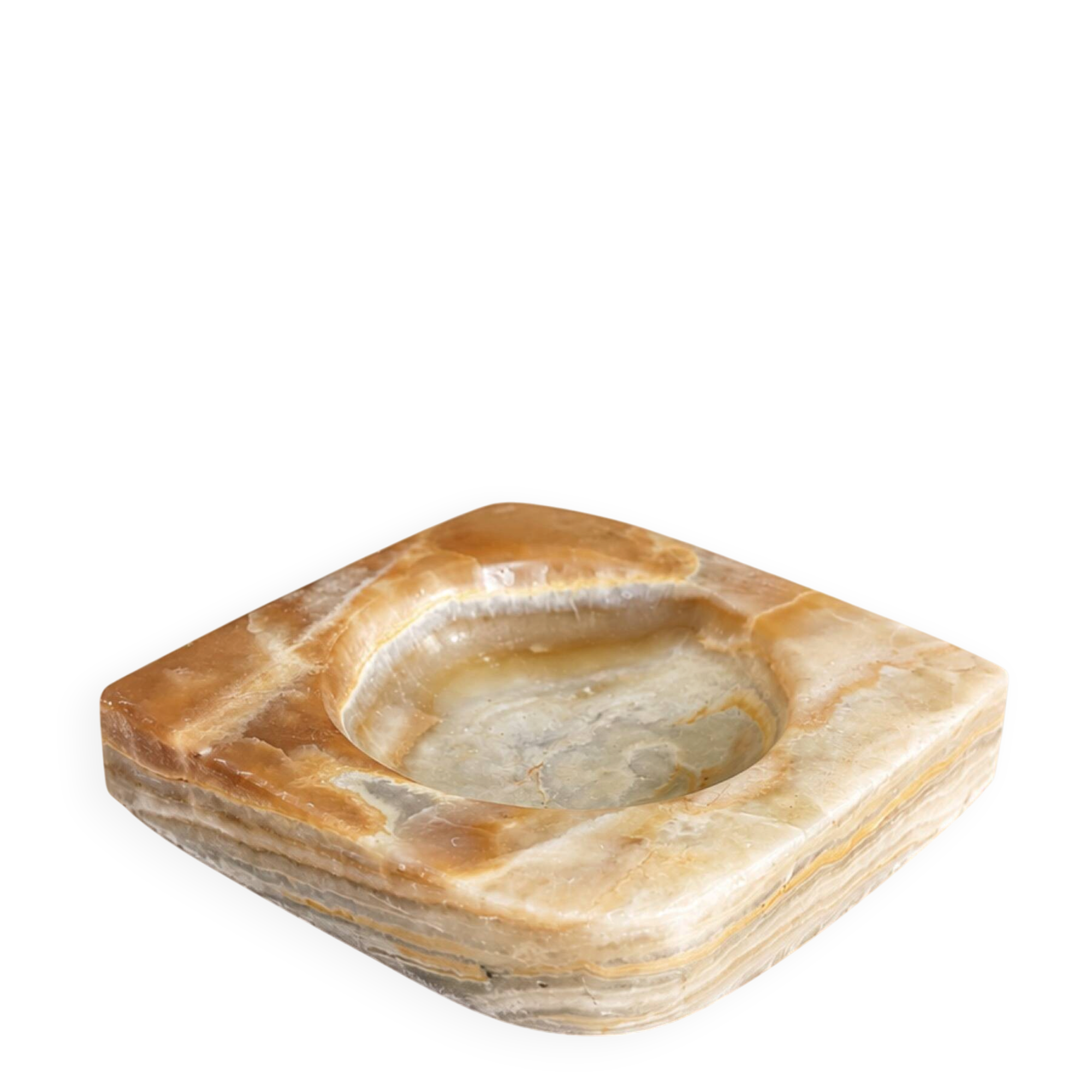 Vintage onyx catchall – Honey and cream tones