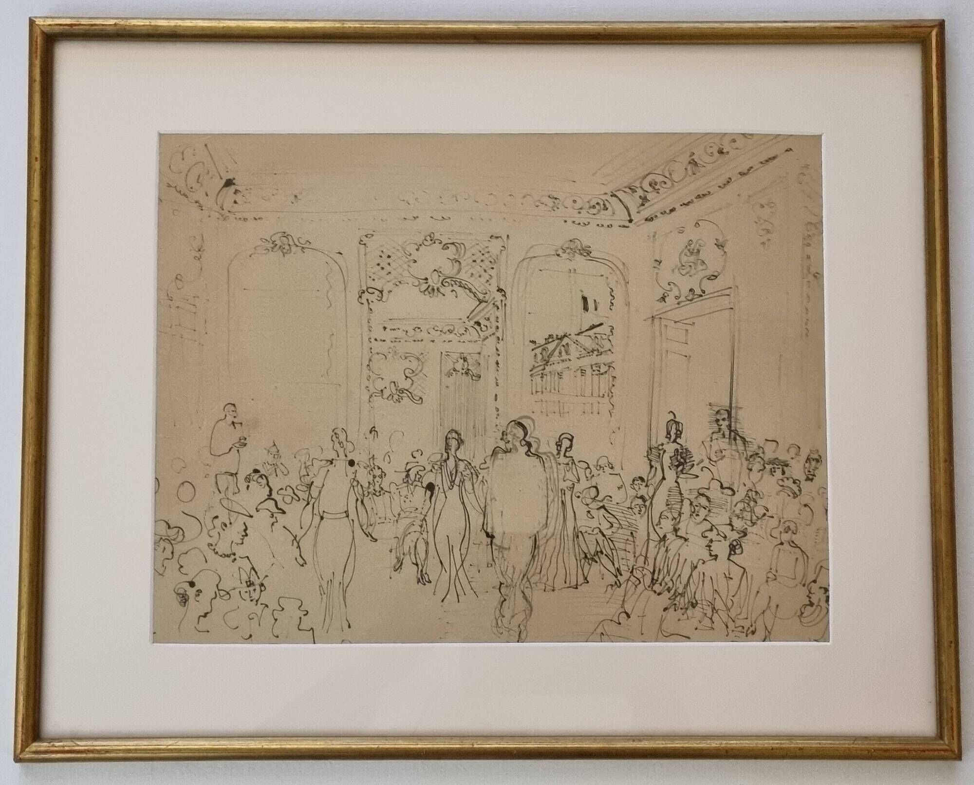 Photogravure after Raoul Dufy – "Chez Schiaparelli", 1937, 45 x 36 cm