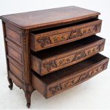 Oak Louis XV style chest of drawers, France, circa 1920.