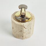 70' travertine ashtray and lighter