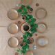 Ensemble de 8 assiettes creuses grès de brenne France vintage