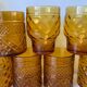 Vintage amber glasses