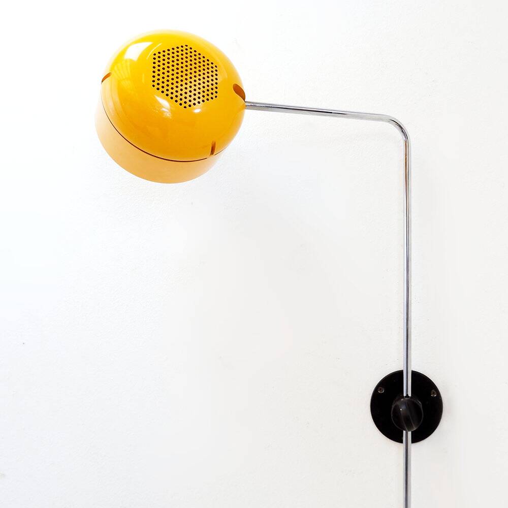 Yellow wall lamp Space Age by Arnold Berges for Staff – Germany, 1970s