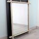 Miroir vintage style bambou blanc 84 x 63 cm – Décoration chic et intempore