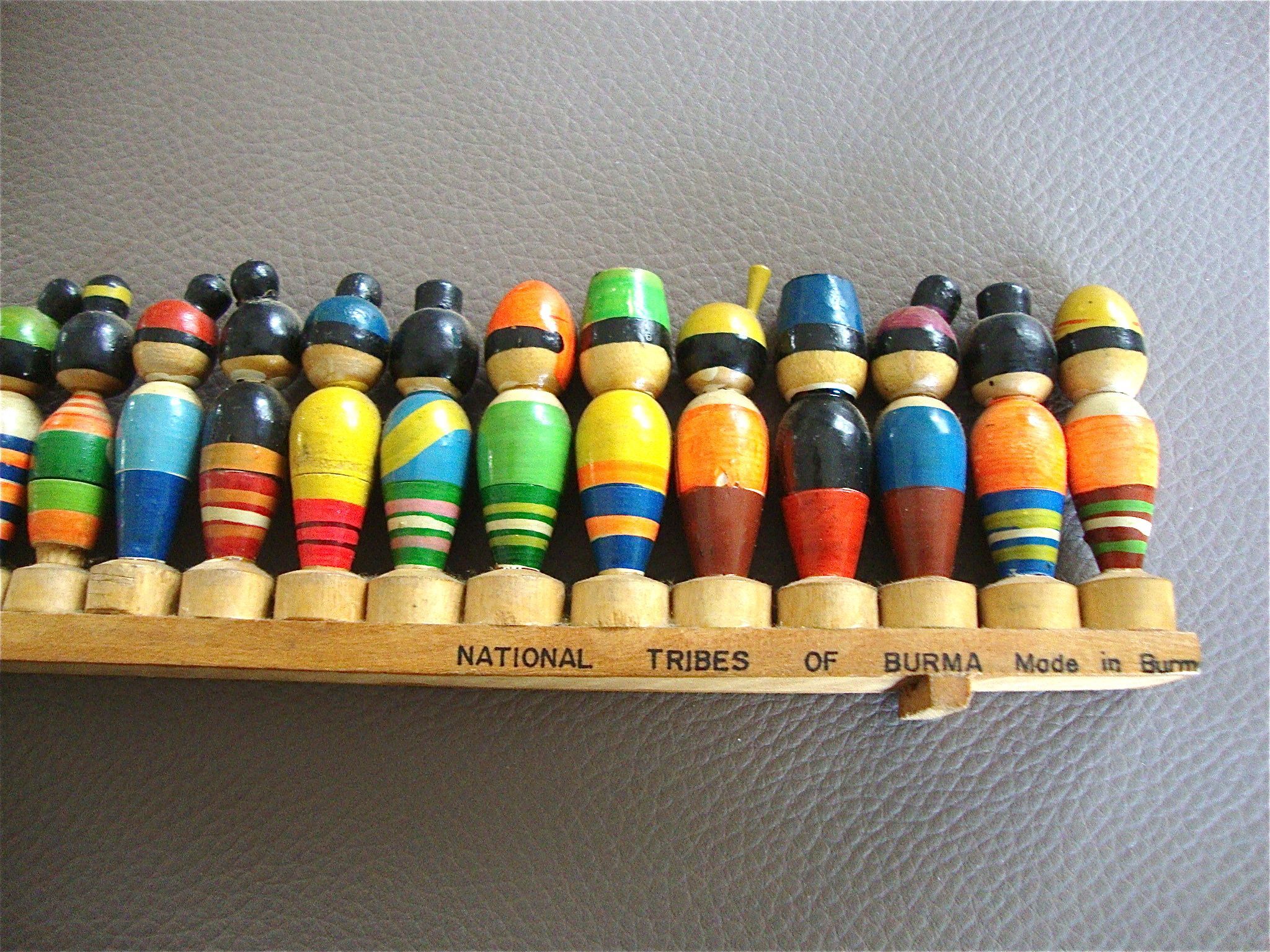 Wooden ruler Burmese tribes 40s