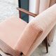 Vintage salmon red armchair modern design by H. Lis
