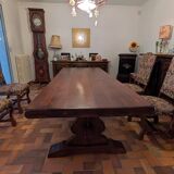 Large monastery table in solid oak