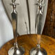 Pair of silver-plated candlesticks