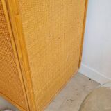 Armoire en rotin vintage