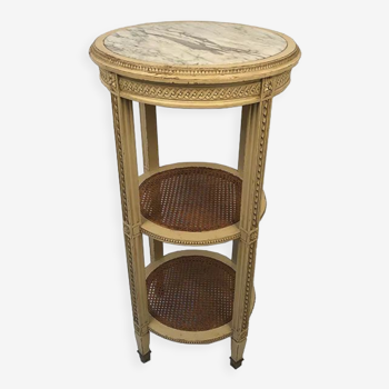 Sellette de style Louis XVI en bois laqué crème