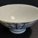 Japanese porcelain rice bowl 20th blue mark
