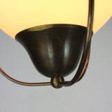 Opal glas pendant Bent Karlby for Lyfa 1950s Denmark