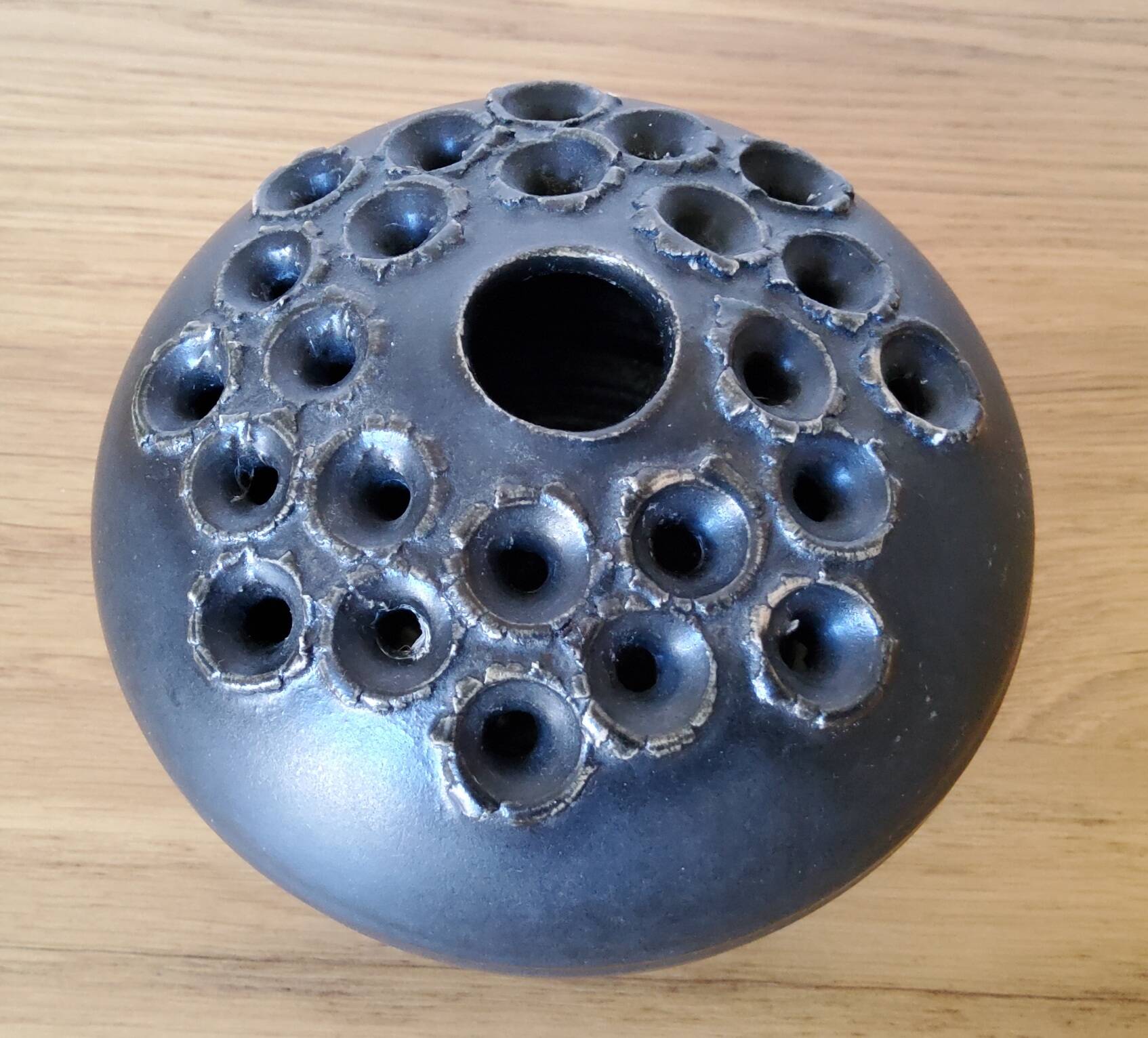 Black ceramic vase from Denmark